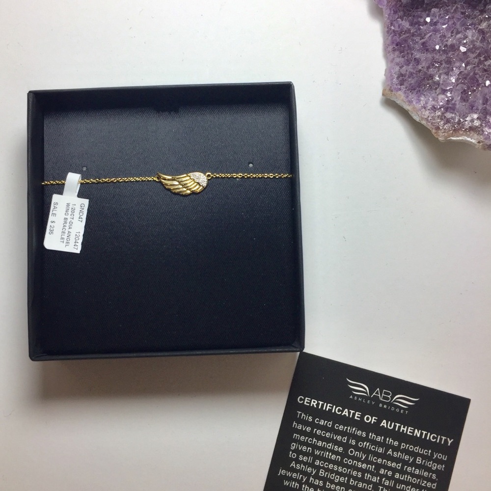 Ashley Bridget Gold Guardian Angel Wing bracelet